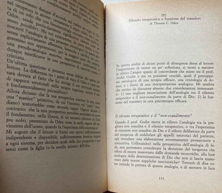 ESPERIENZA RELIGIOSA E INTERPRETAZIONE PSICANALITICA A CONFRONTO NELL'OSSERVAZIONE CLINICA E …