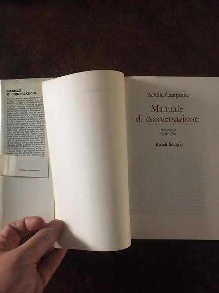 Manuale di conversazione. Prefazione di Carlo Bo