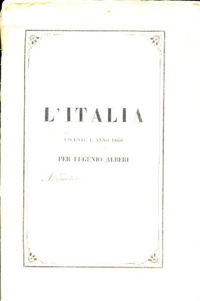 L'Italia uscente l'anno 1860