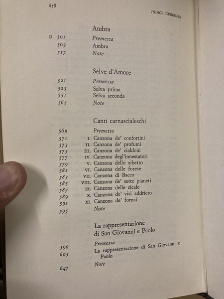Opere. Collezione Classici della Cultura Italiana. A cura di L.Cavalli.