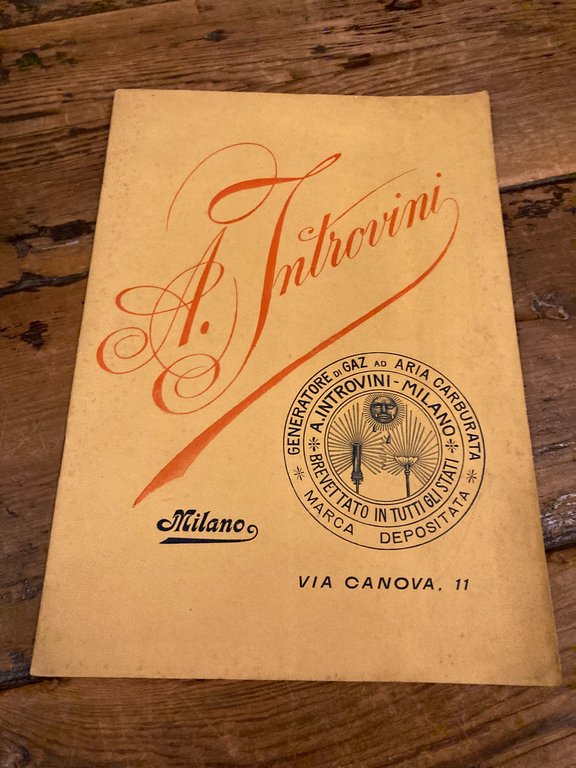 A. Introvini. Generatore di gaz ad aria carburata. Milano, Via … | Immagine Gallery 2