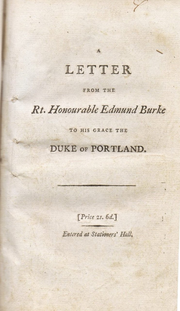 A Letter From The Rt. Honourable Edmund Burke to his …