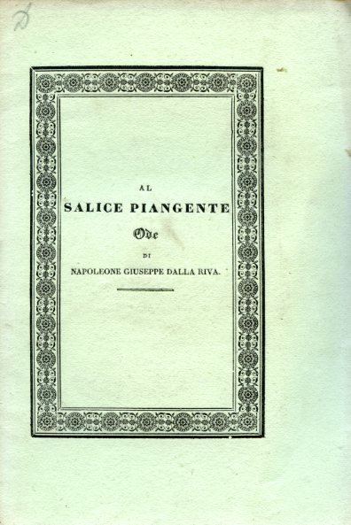 Al salice piangente. Ode