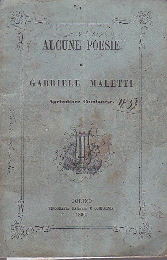 Alcune poesie di Gabriele Maletti Agricoltore Cumianese