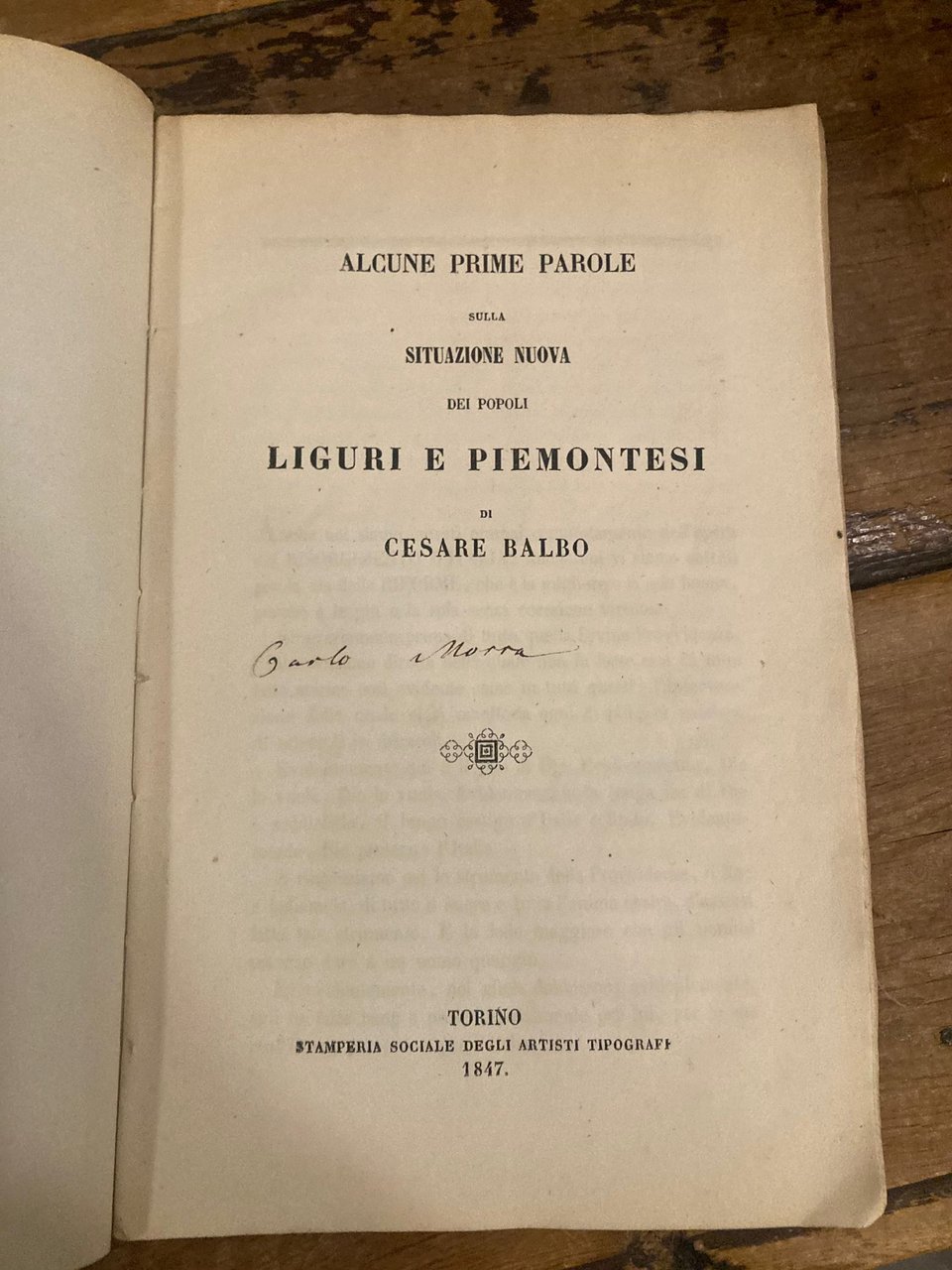 Alcune prime parole sulla situazione nuova dei popoli liguri e …