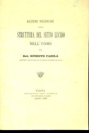Alcune ricerche sulla struttura del setto lucido nell'uomo