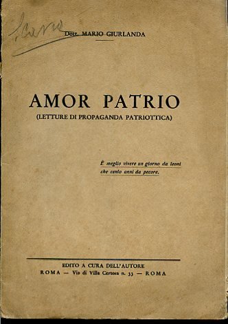 Amor patrio (letture di propaganda patriottica)