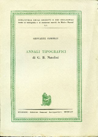 Annali tipografici di G. B. Natolini