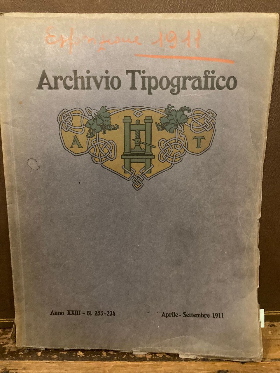 Archivio Tipografico. Rivista tecnica Trimestrale dedicata alle Arti Grafiche. Anno … | Immagine principale