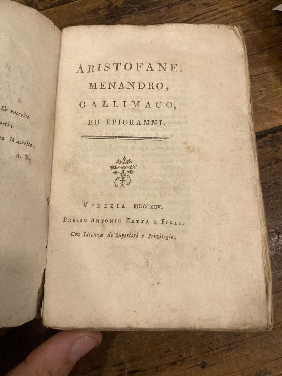 Aristofane, Menandro, Callimaco ed epigrammi