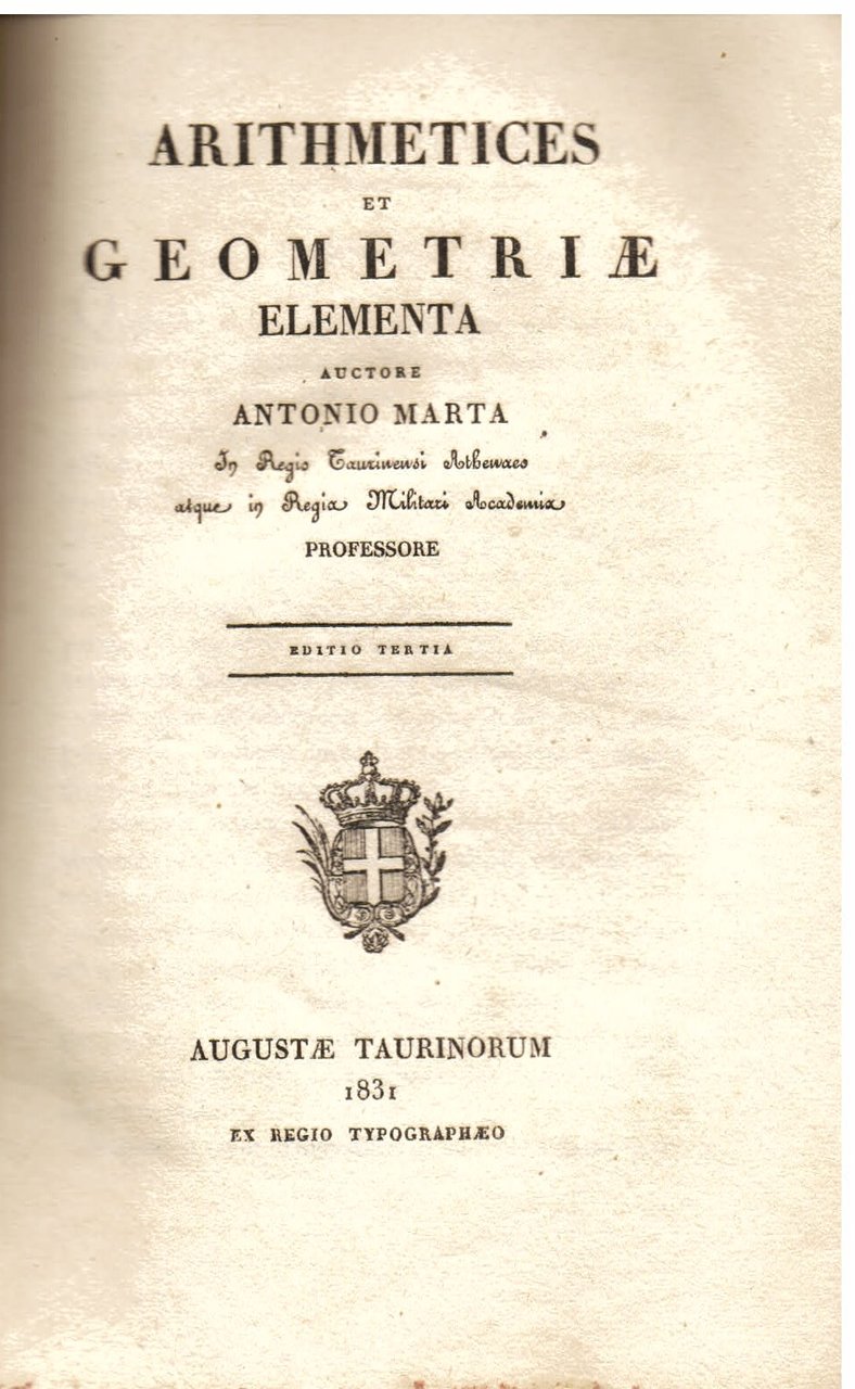 Arithmetices et Geometriae Elementa. Editio tertia