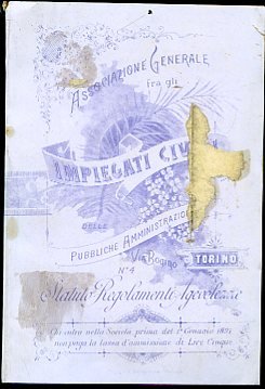 Associazione generale fra gli impiegati civili delle pubbliche amministrazioni. Torino, …