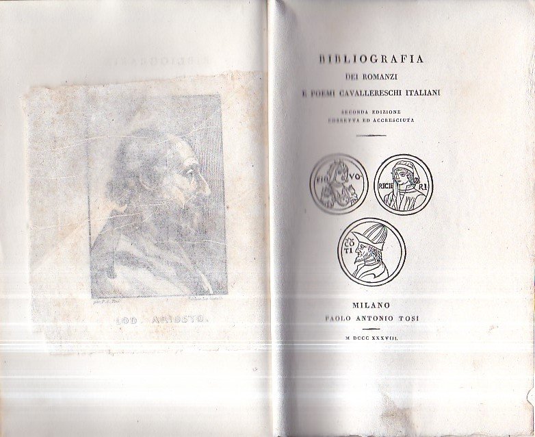 Bibliografia dei romanzi e poemi cavallereschi italiani. Seconda edizione corretta … | Immagine principale