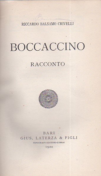 Boccaccino. Racconto