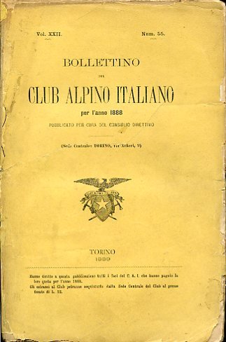 Bollettino del Club Alpino Italiano per l'anno 1888 pubblicato per …