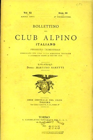 Bollettino del Club Alpino Italiano. Periodico trimestrale pubblicato per cura …
