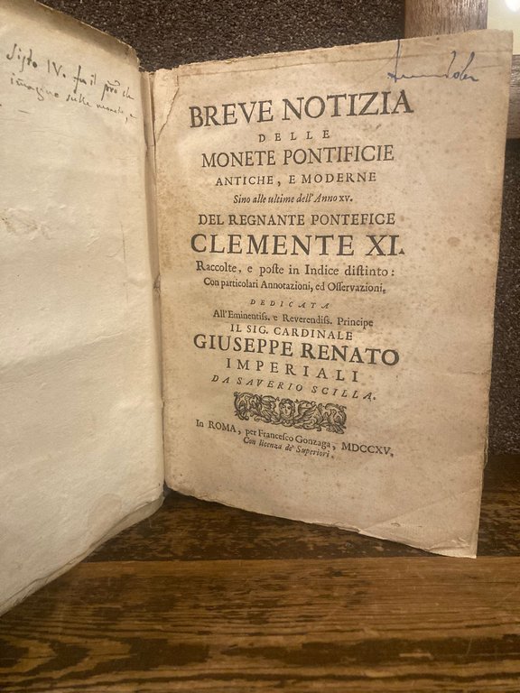Breve notizia delle monete pontificie antiche, e moderne sino alle …