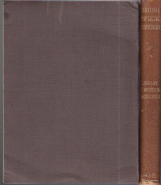 British Optical Association Library and Museum Catalogue