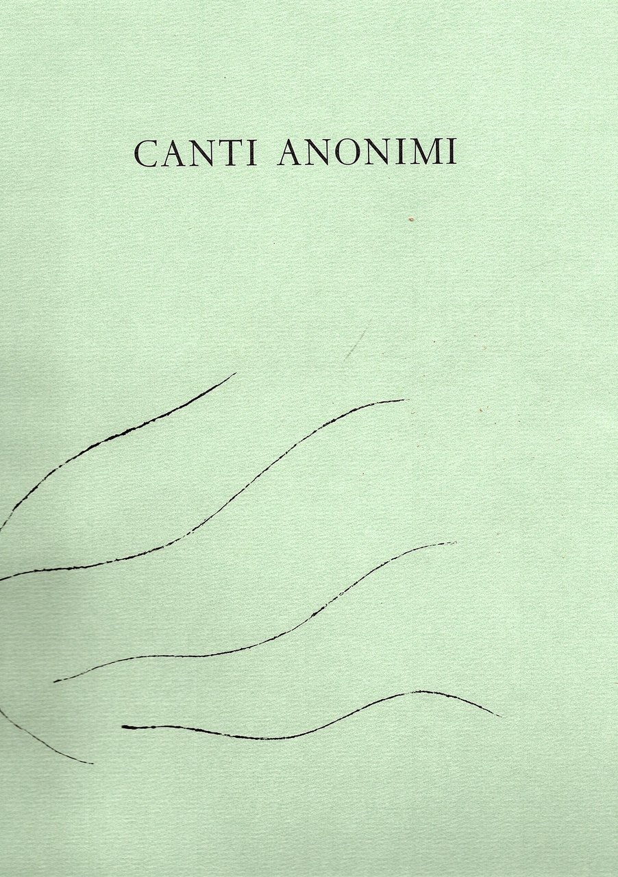 Canti anonimi | Immagine principale