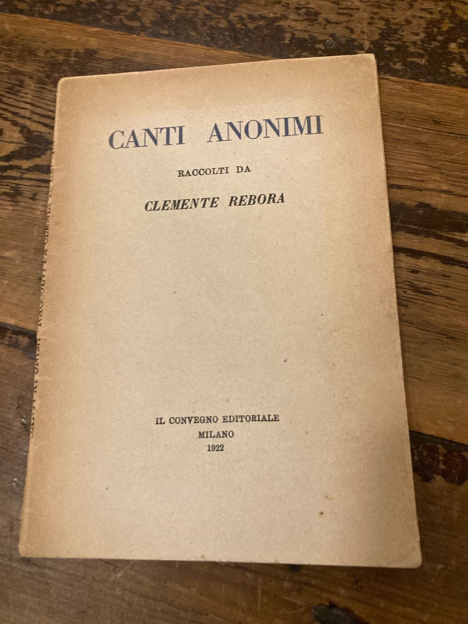 Canti anonimi raccolti da Clemente Rebora | Immagine principale