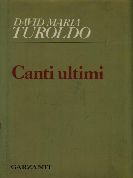 Canti ultimi