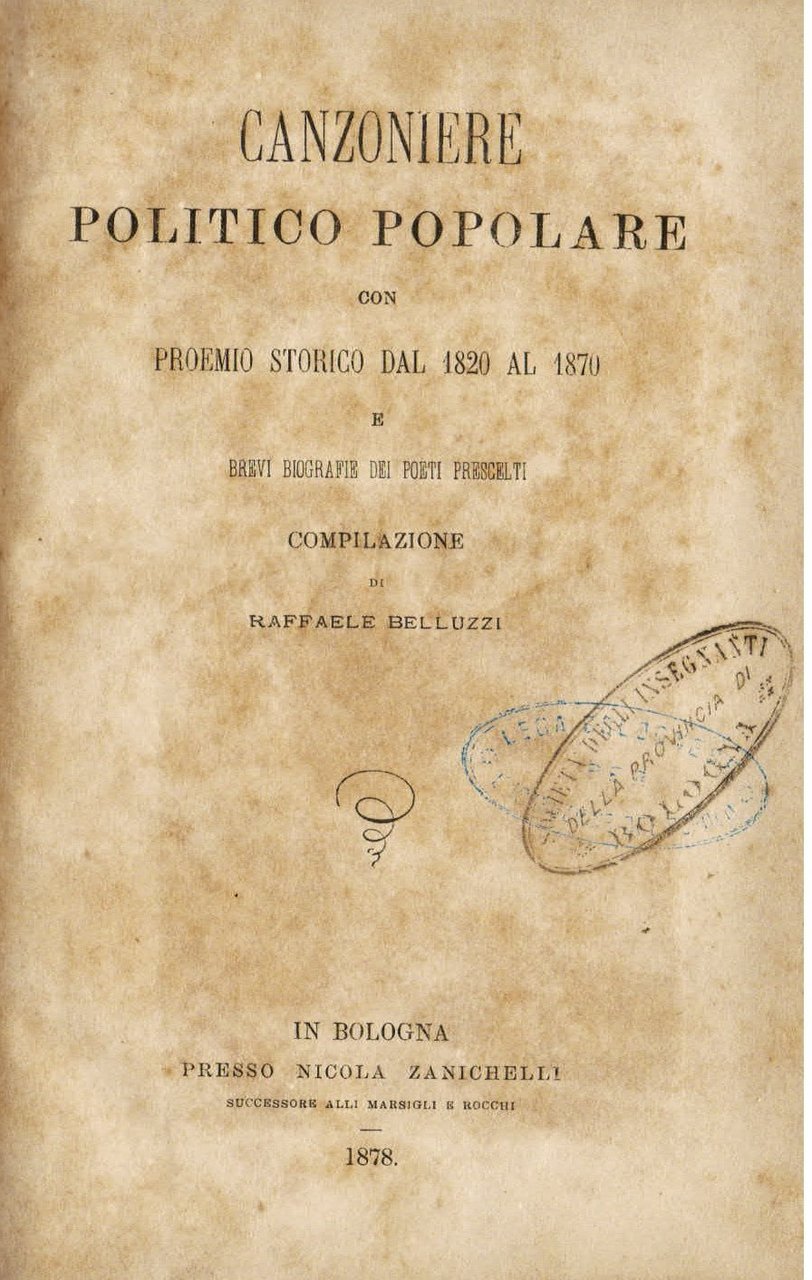 Canzoniere politico - popolare con proemio storico dal 1828 al …