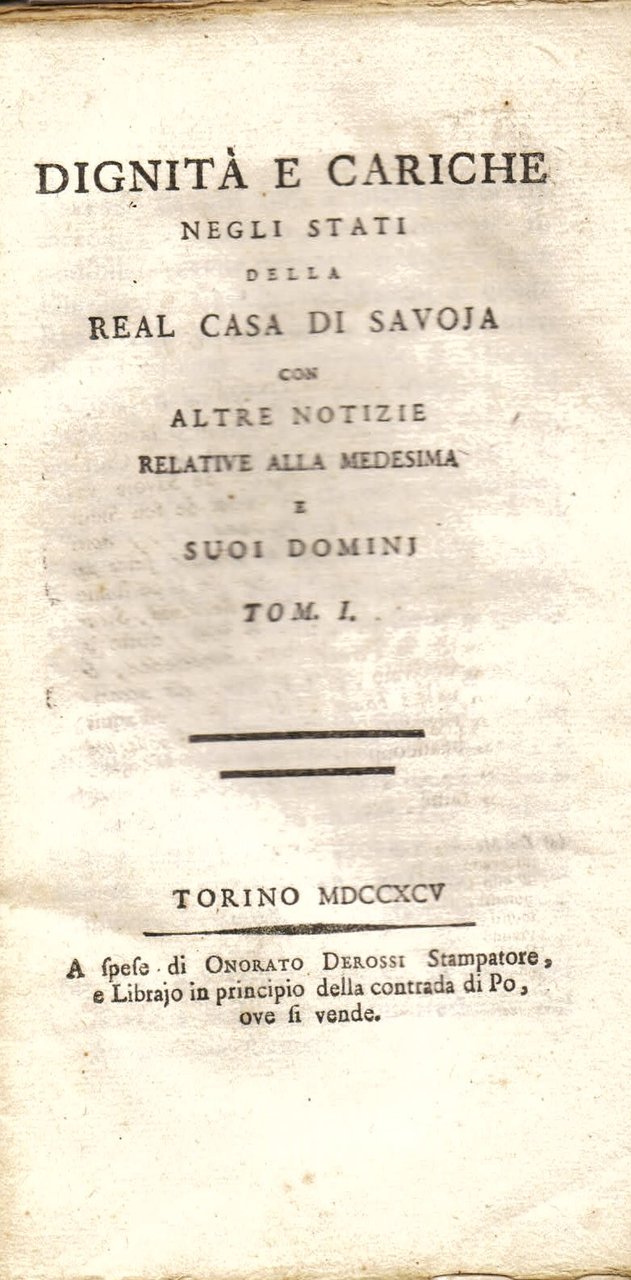 Cariche del Piemonte e paesi uniti colla serie cronologica delle … | Immagine principale