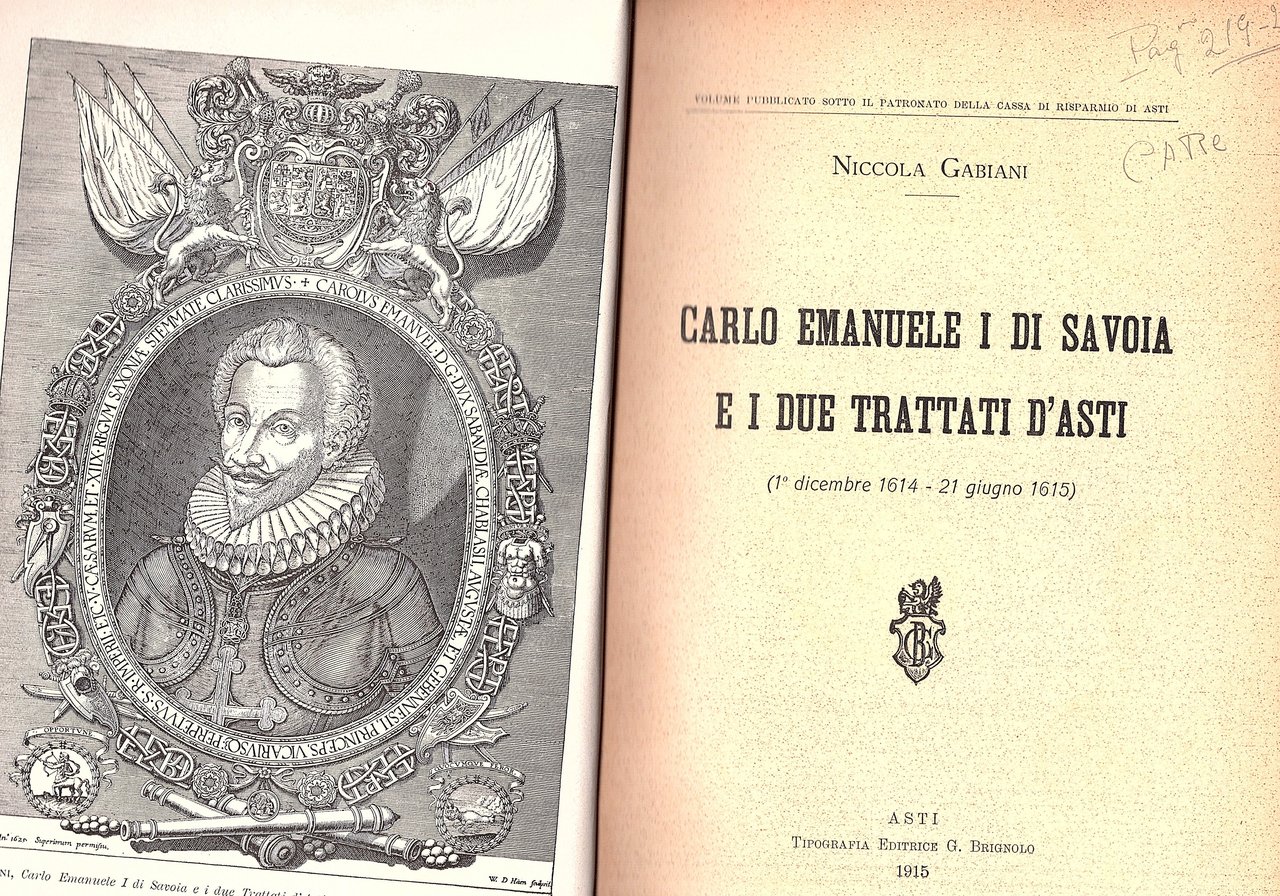 Carlo Emanuele I di Savoia e i due Trattati di …