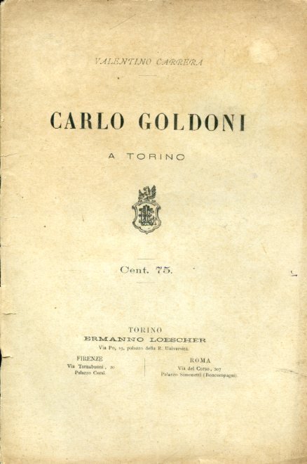 Carlo Goldoni a Torino