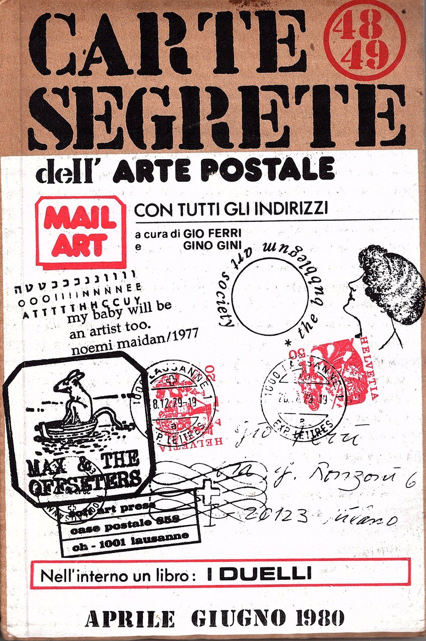 Carte segrete dell' arte postale con tutti gli indirizzi. Anno …