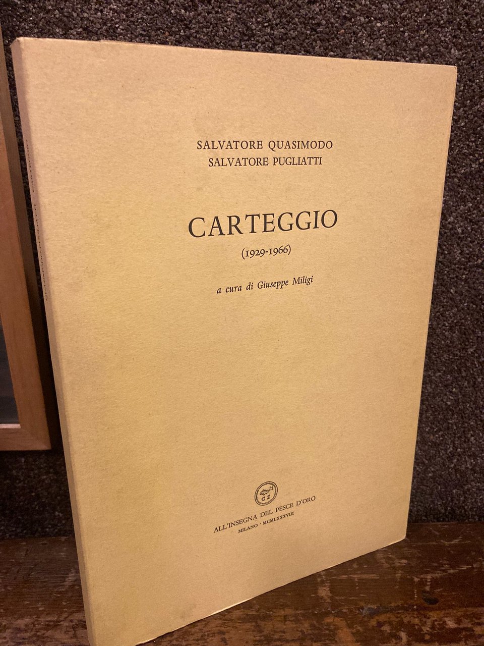 Carteggio (1929-1966). A cura di Giuseppe MIligi