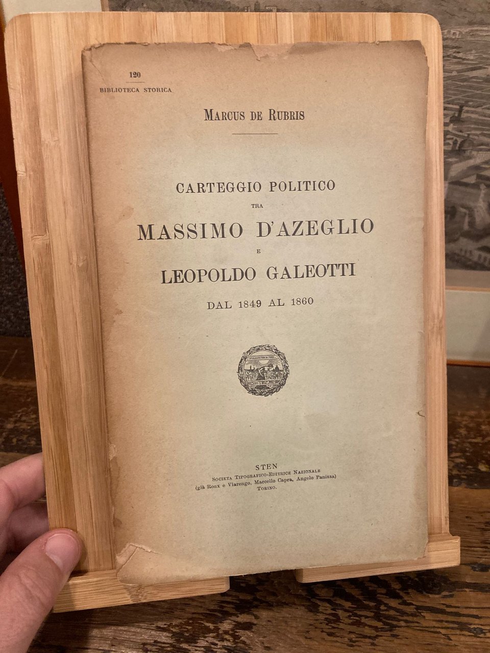 Carteggio politico tra Massimo d' Azeglio e Leopoldo Galeotti dal … | Immagine principale