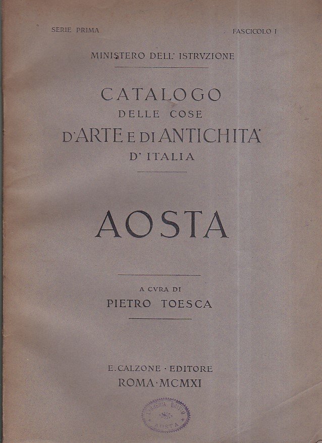 Catalogo delle cose d' arte e di antichità d' Italia. … | Immagine principale