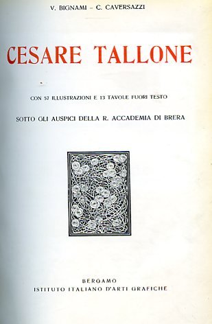 Cesare Tallone. Sotto gli auspici della R. Accademia di Brera