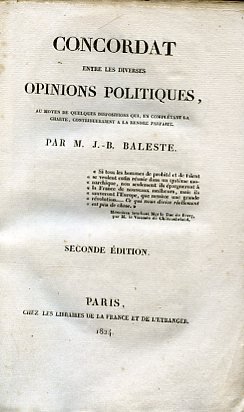 Concordat entre les diverses opinions politiques. Au moyen de quelques …