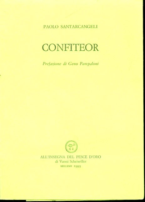 Confiteor. Prefazione di Geno Pampaloni