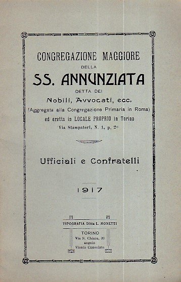 Congregazione Maggiore della SS. Annunziata detta dei Nobili, Avvocati, ecc. … | Immagine principale