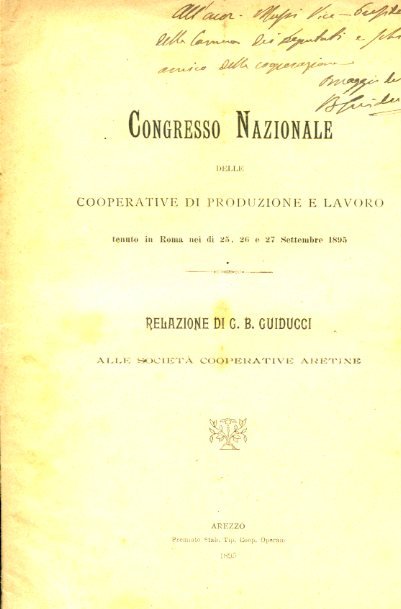 Congresso Nazionale delle Cooperative di Produzione e Lavoro tenuto in …