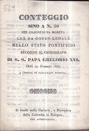 Conteggio sino a n. 50 per ciascheduna moneta che ha …