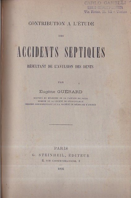 Contribution à l'étude des accidents septiques résultant de l'avulsion des …