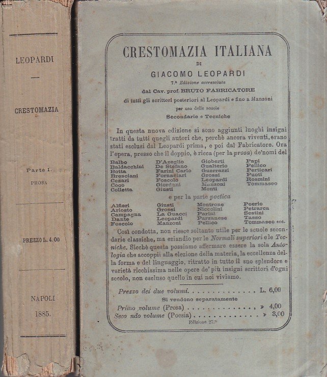 Crestomazia italiana cioè scelta di luoghi insigni o per sentimento …
