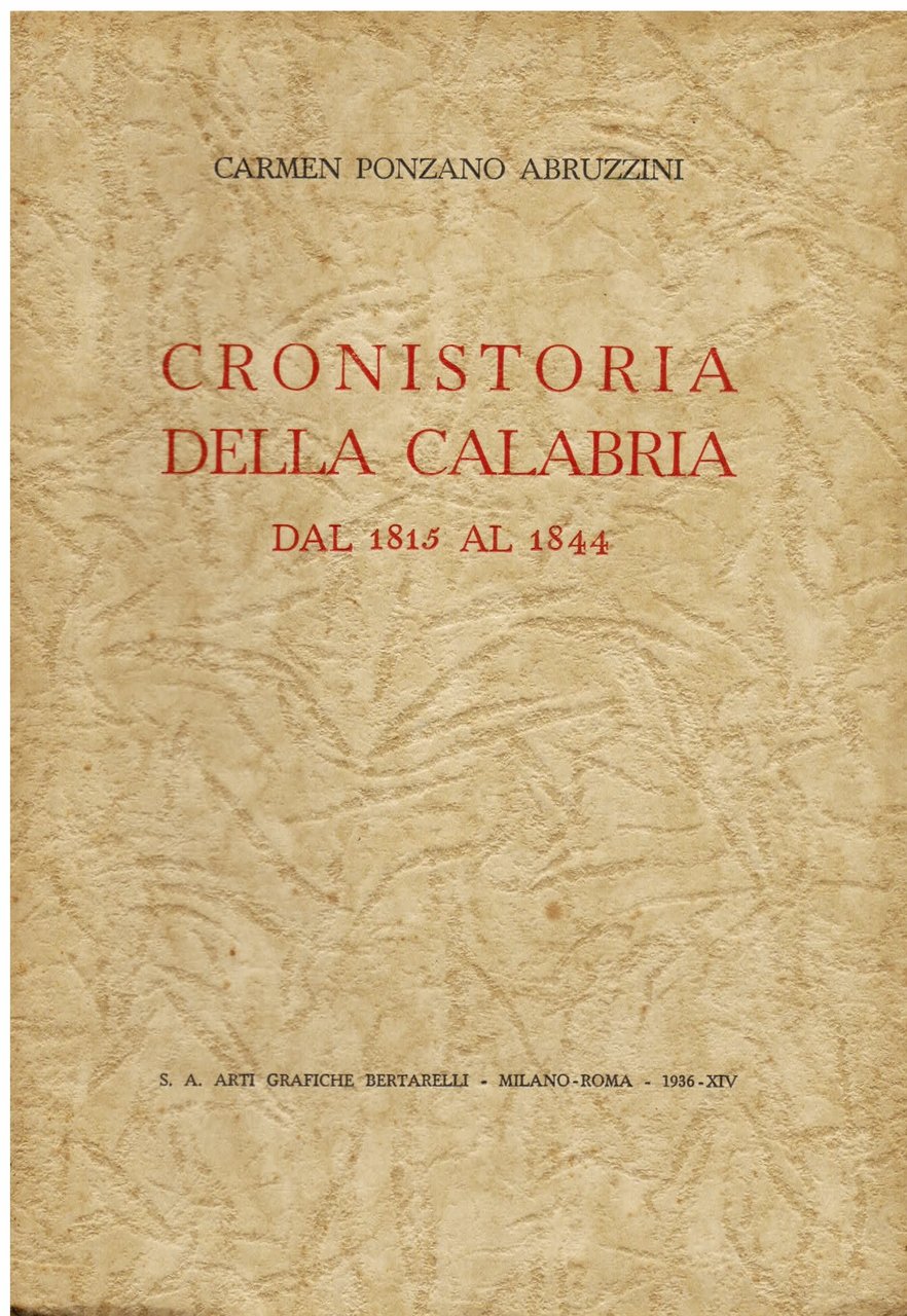 Cronistoria della Calabria dal 1815 al 1844