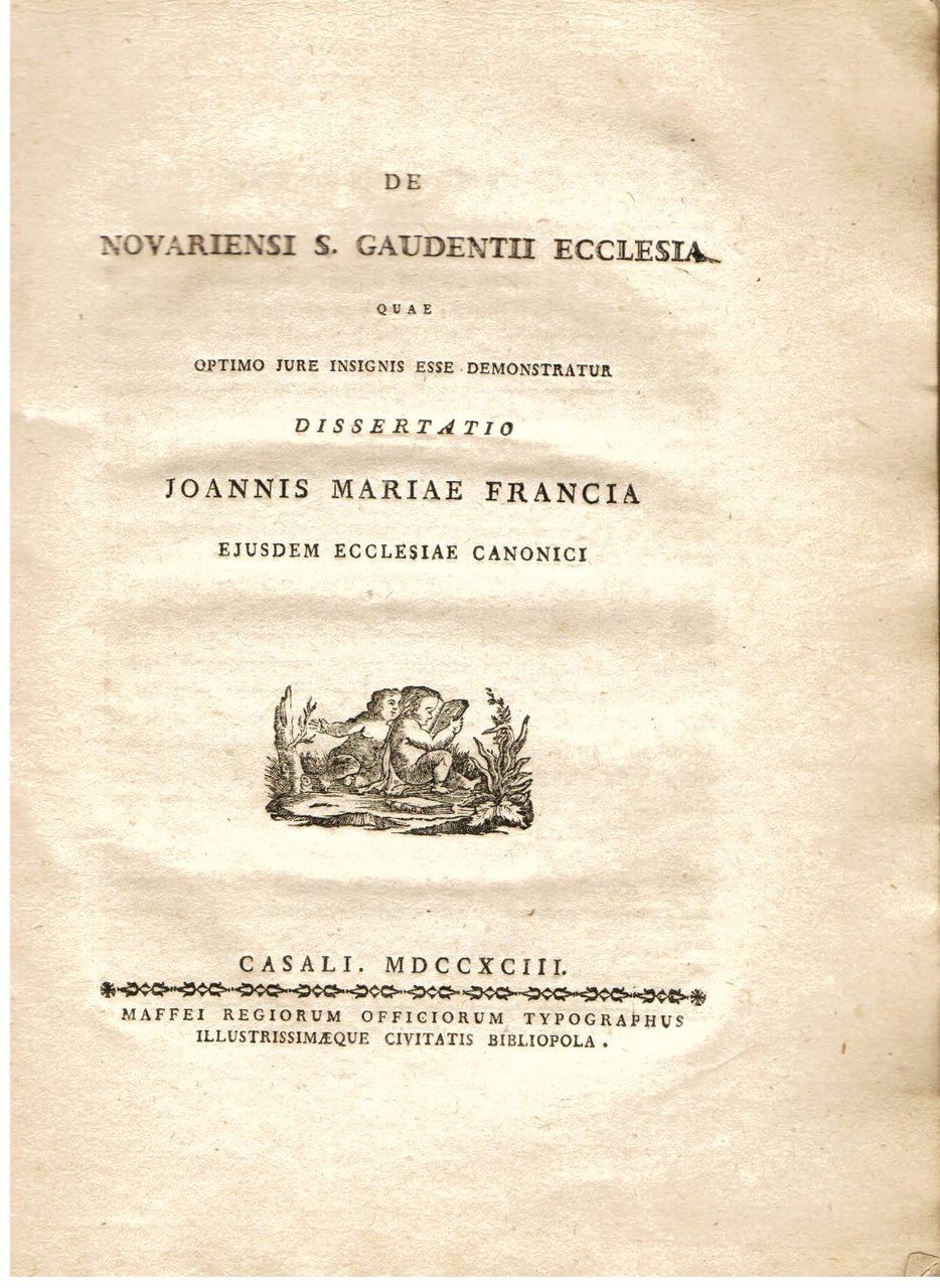 De Novariensi S. Gaudentii Ecclesia quae optimo iure insignis esse …