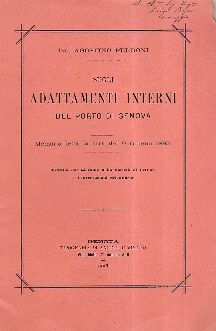Degli adattamenti interni del porto di Genova. Memoria letta la … | Immagine principale