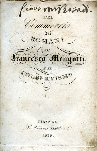 Del Commercio dei Romani e il Colbertismo | Immagine principale