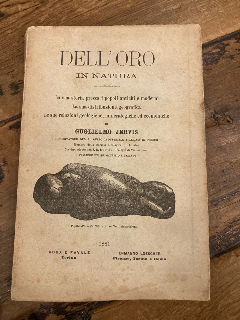 Dell' oro in natura. La sua storia presso i popoli …