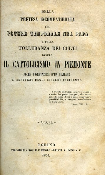 Della pretesa incompatiblità del potere temporale nel Papa e della …