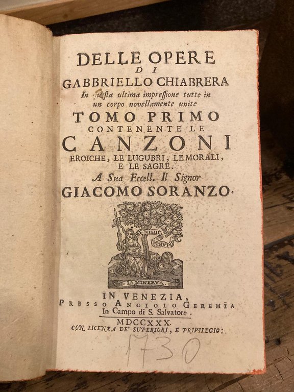 Delle Opere. In questa ultima impressione tutte in un corpo …
