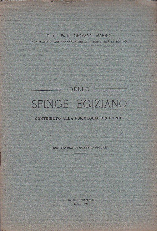 Dello Sfinge egiziano. Contributo alla psicologia dei popoli