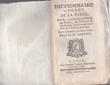 Dictionnaire abrégé de la Fable, pour l'intelligence des Poëtes, des …